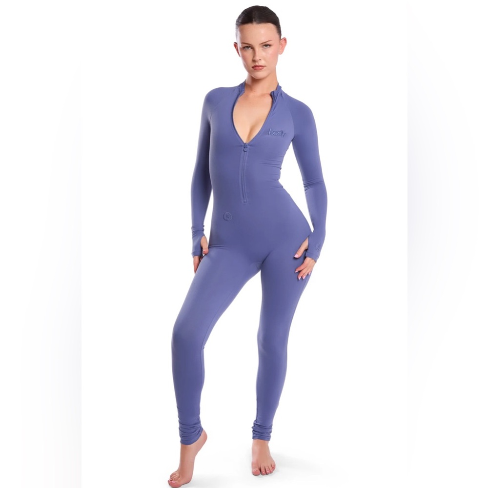 ISO body by raven tracy basics jumpsuit shark blue